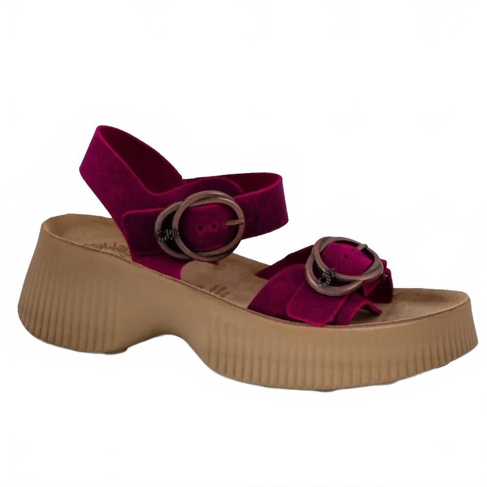NEW FANTASY SANDALS women's yvonne platform sandals in fuchsia pink